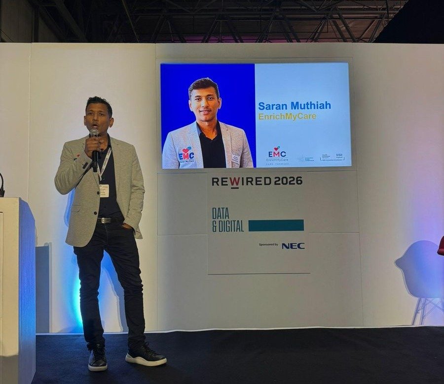 Saran Muthiah speaking at Rewired 2026